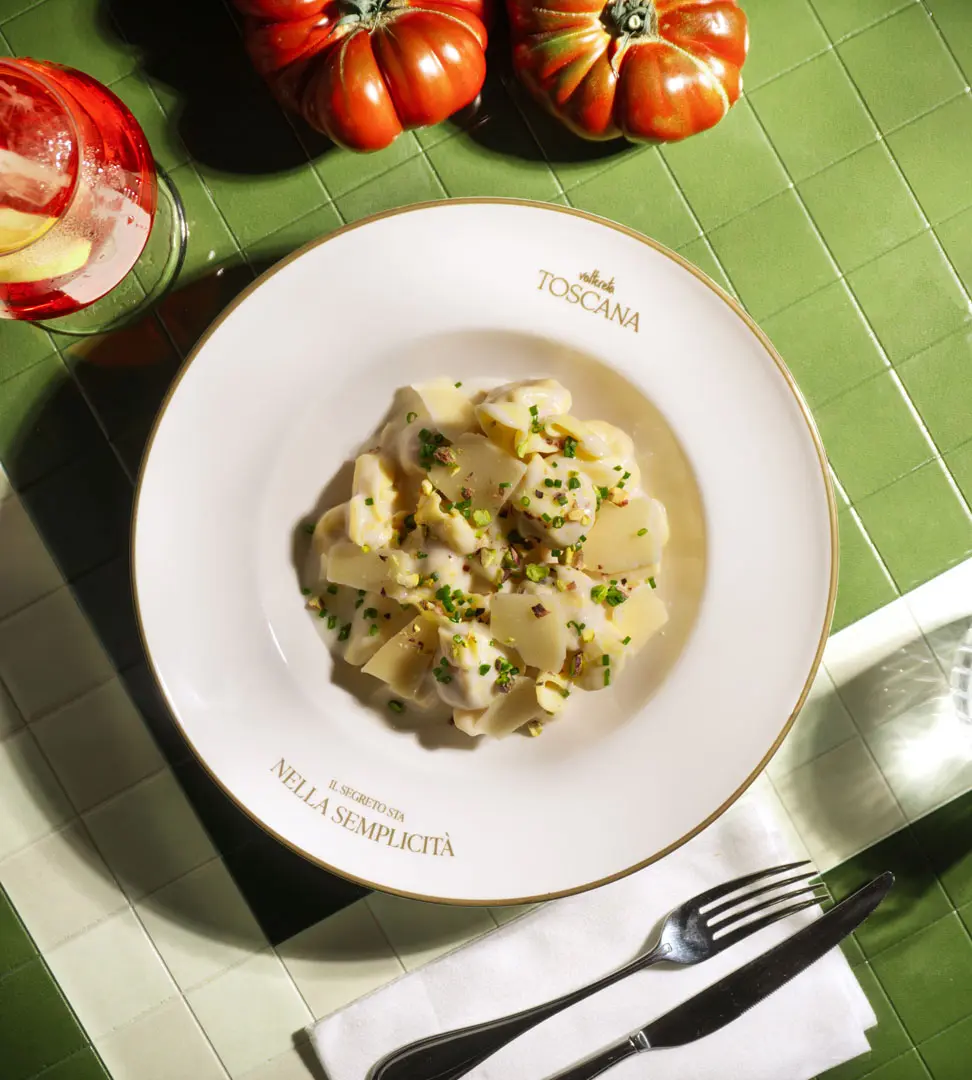 Sacchetti rellenos de pera dulce y gorgonzola